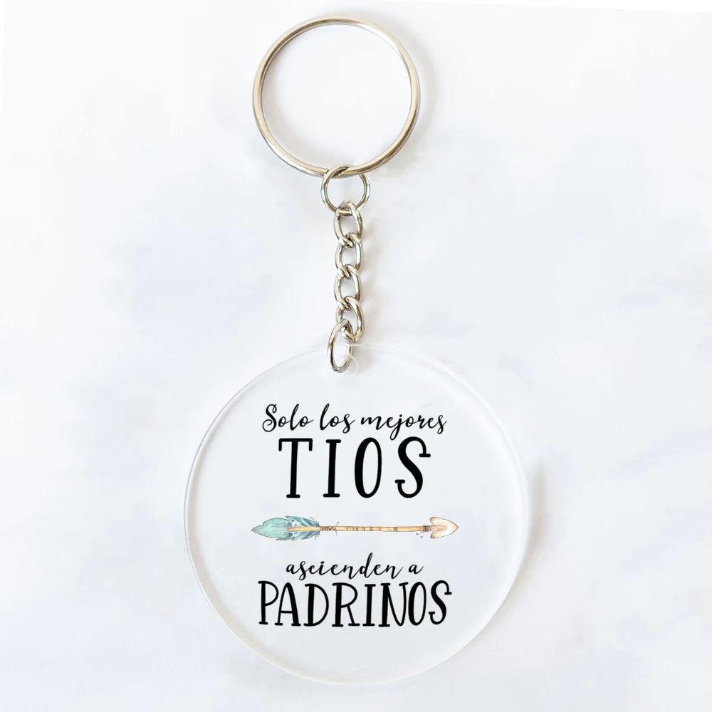 Spanish Godmother Godfather Acrylic Keychain | Padrinos Gift