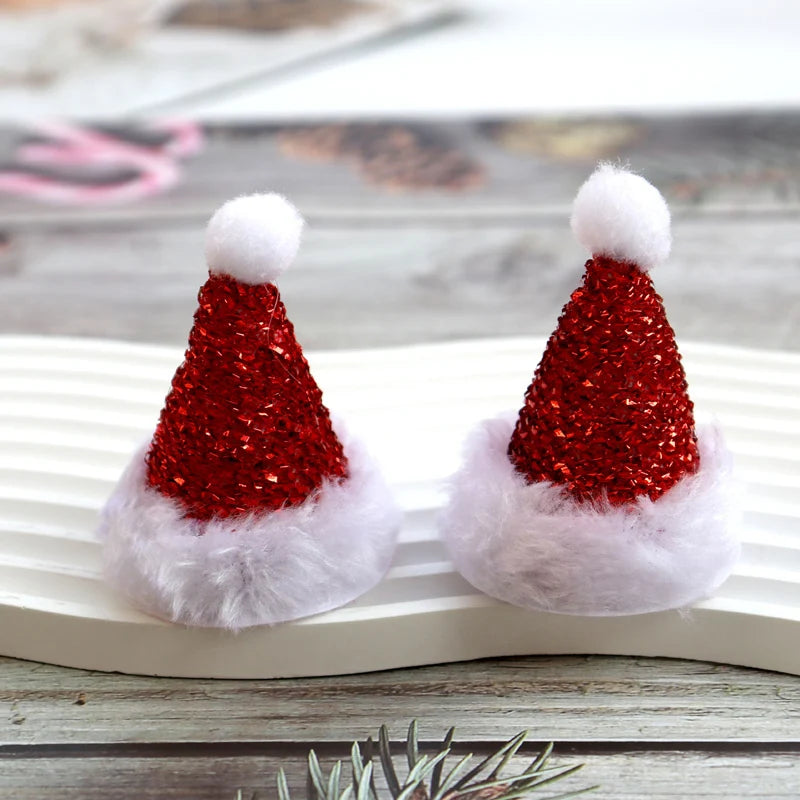 Mini Sequin Santa Hats 5-Pack – 6.5cm Christmas Décor