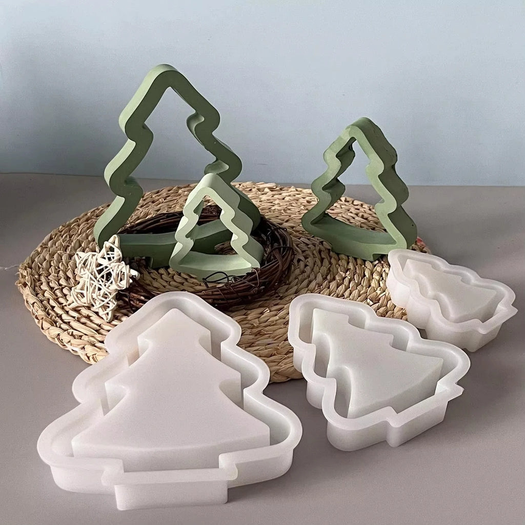 3D Christmas Tree Silicone Mold – Resin, Wax & Plaster Casting