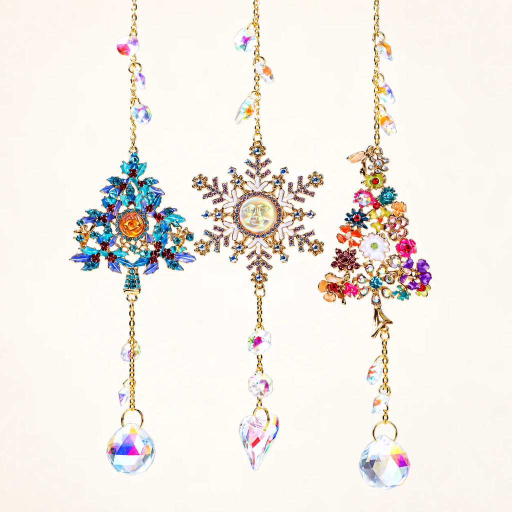Crystal Christmas Tree Suncatcher – Rainbow Prism Ornament