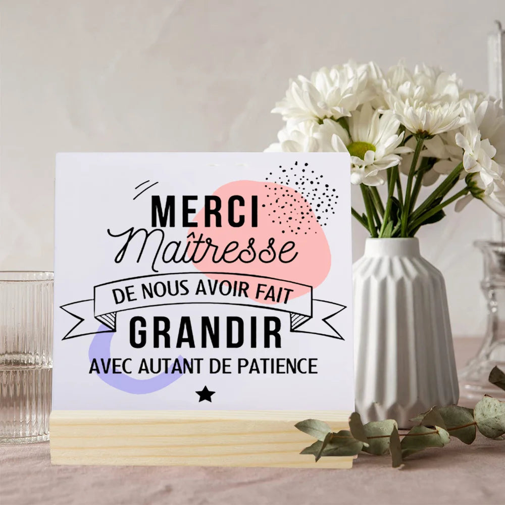 Merci Maîtresse Ceramic Plaque Sign – Teacher Thank You Gift