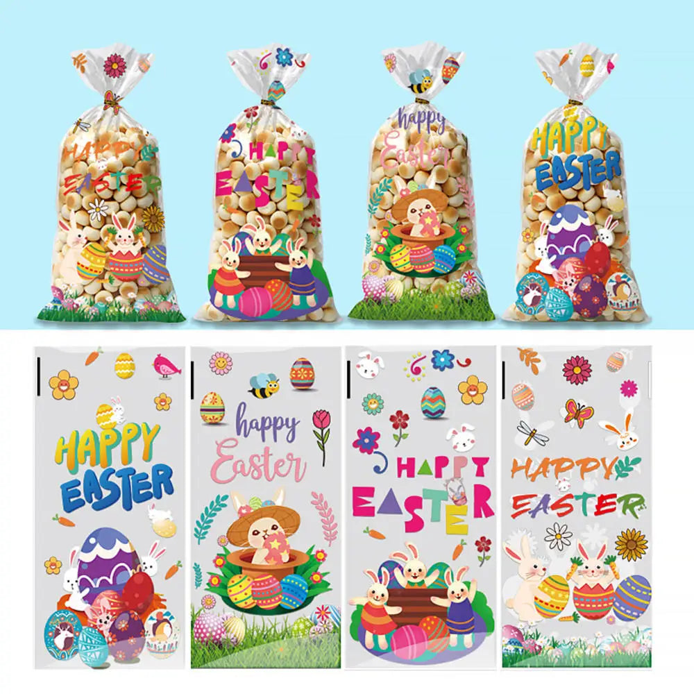 50-Pack Easter Candy Bags – Bunny, Chick & Egg Gift Bags