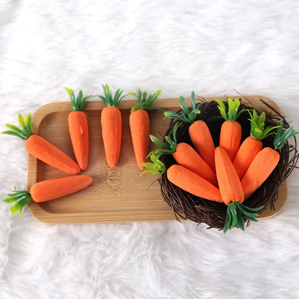 12-Pack Easter Foam Carrot Ornaments – Spring Party Décor