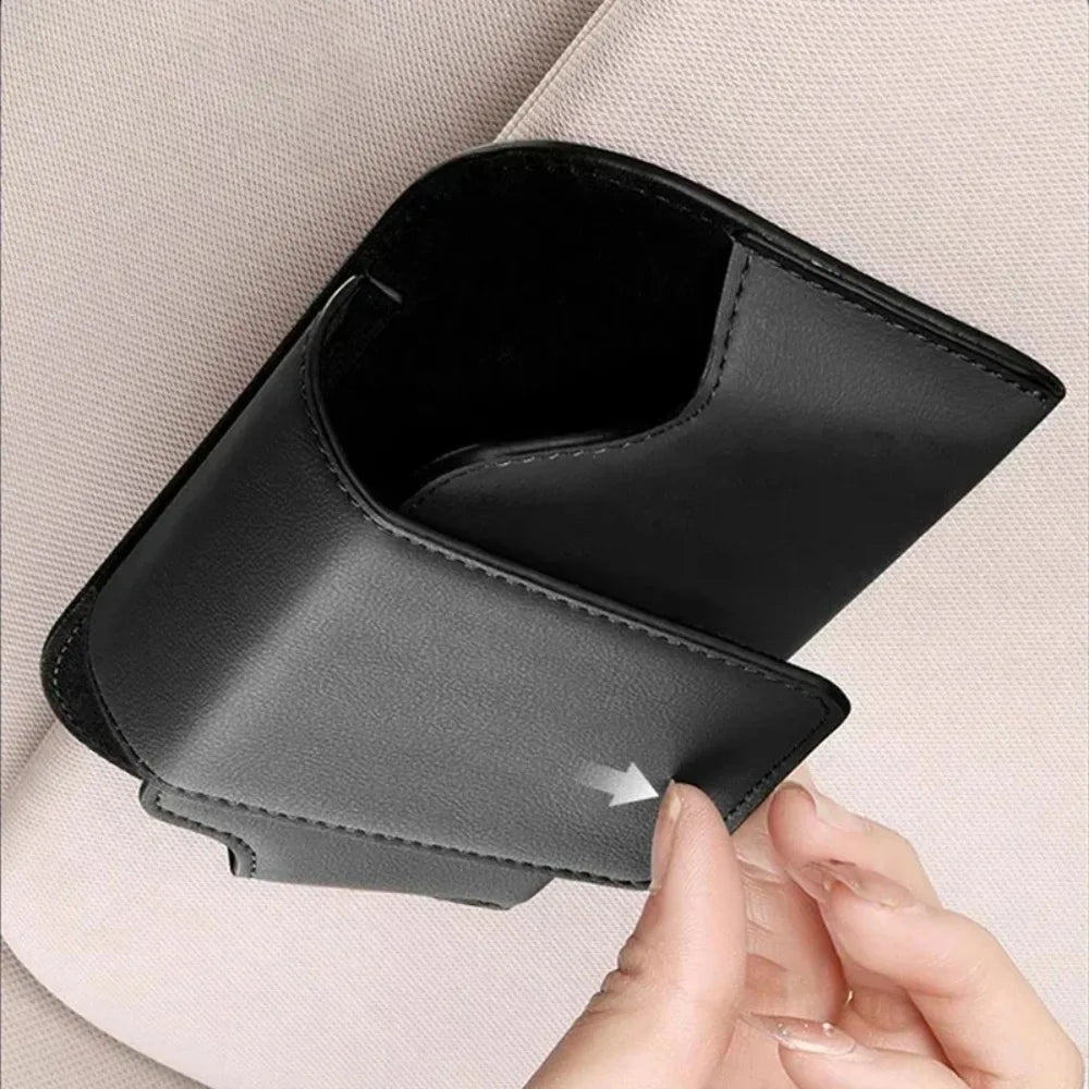 Foldable Sunglasses Display Stand | Genuine Leather Case