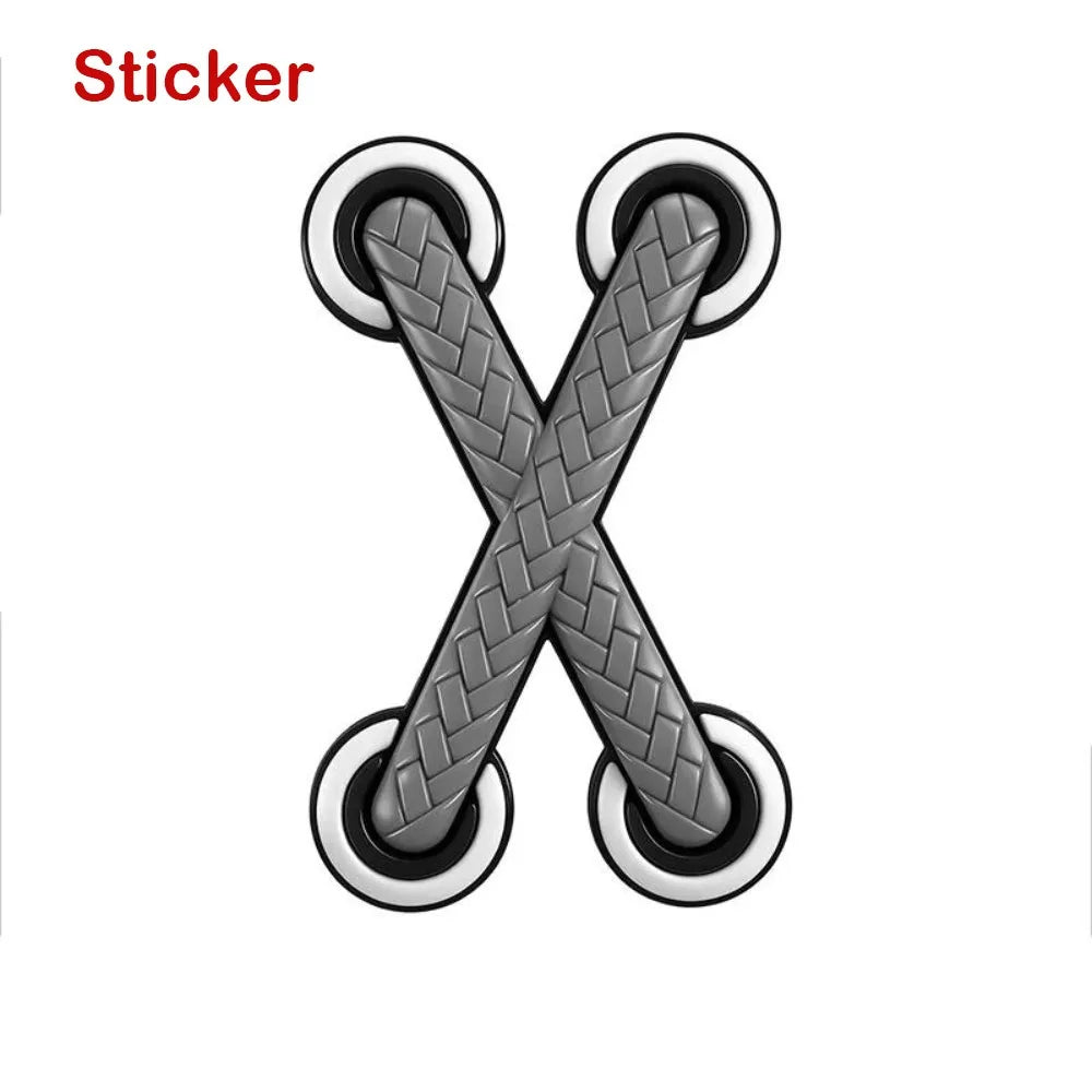 3D Cross PVC Vinyl Decal – Multicolor Car & Motorcycle Sticker
