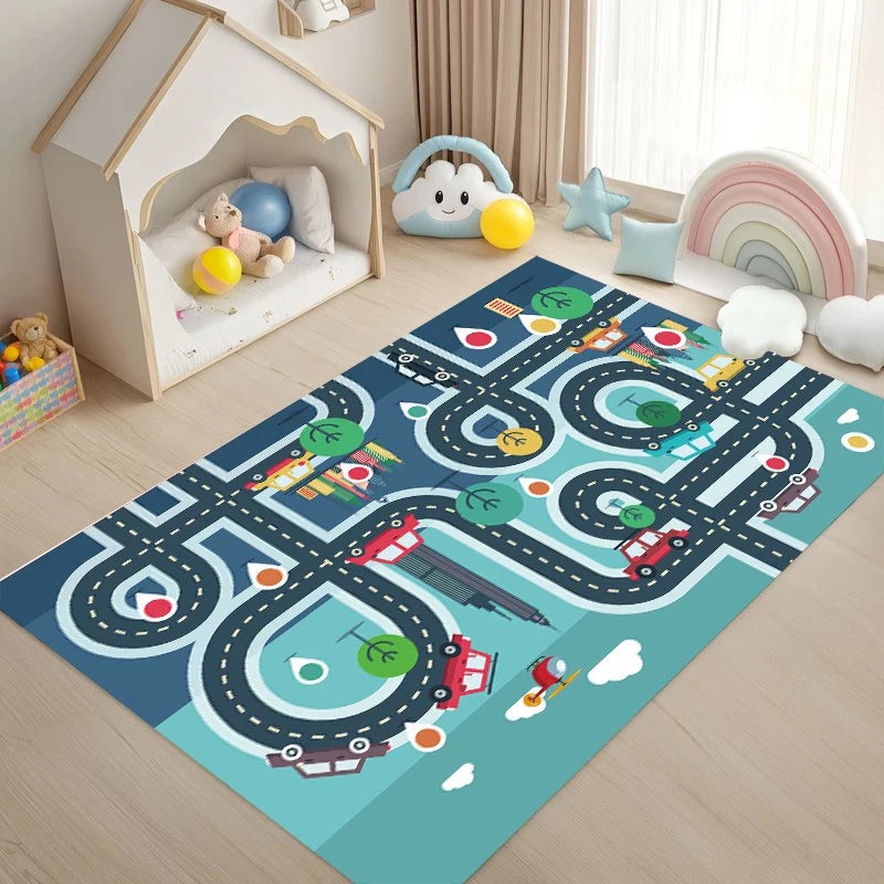 Kids City Traffic Play Mat – Non-Slip Educational Area Rug