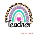Iron-On Rainbow Teacher Patches – DIY Heat Transfer Appliqué