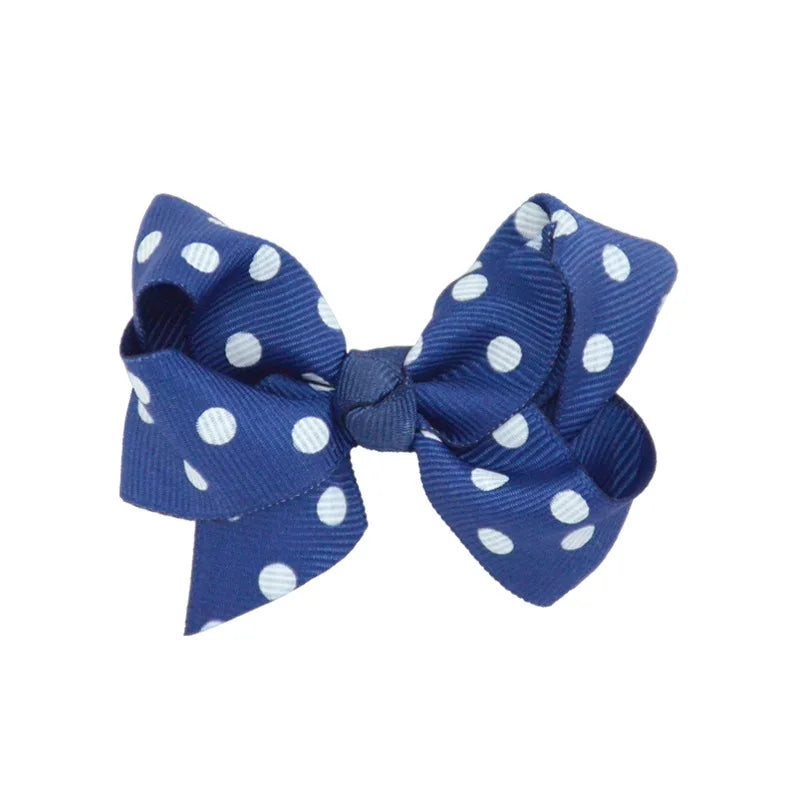 12-Pack Handmade Grosgrain Ribbon Bow Hair Clips for Girls