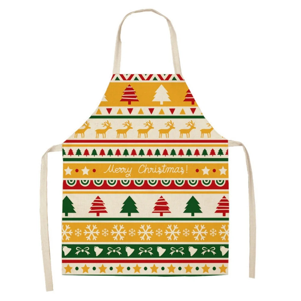 Christmas Holiday Kitchen Apron – Festive Bib Apron for Baking