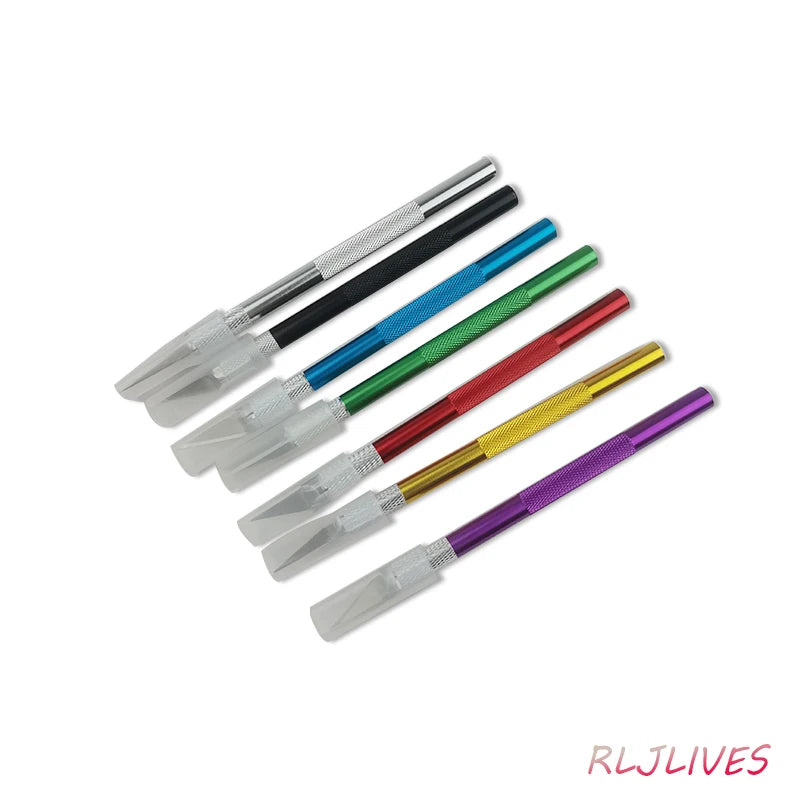 Leather Carving Knife Pen – Aluminum Handle + 5 Blades