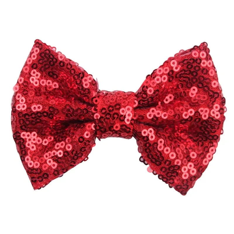 5-Pack Glitter Sequin Hair Bows – DIY Girls Hair Accessories