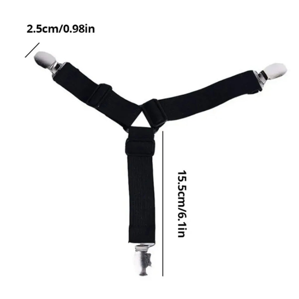 Adjustable Bed Sheet Fasteners – Elastic Fitted Sheet Clips 4–8 Pc