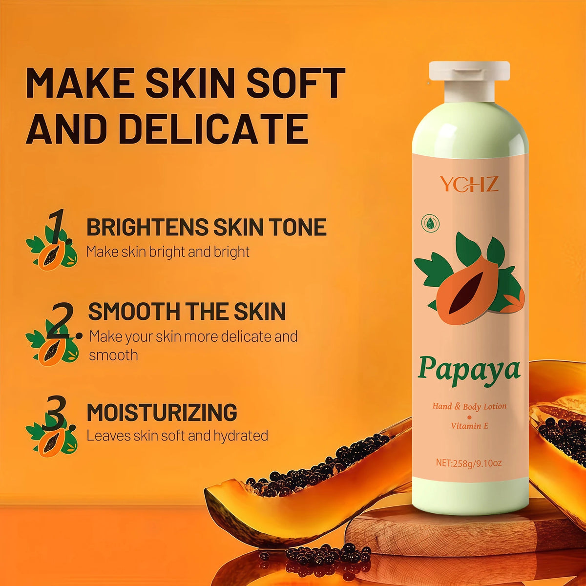 Papaya & Vitamin E Body Lotion – Moisturizing Skin Care