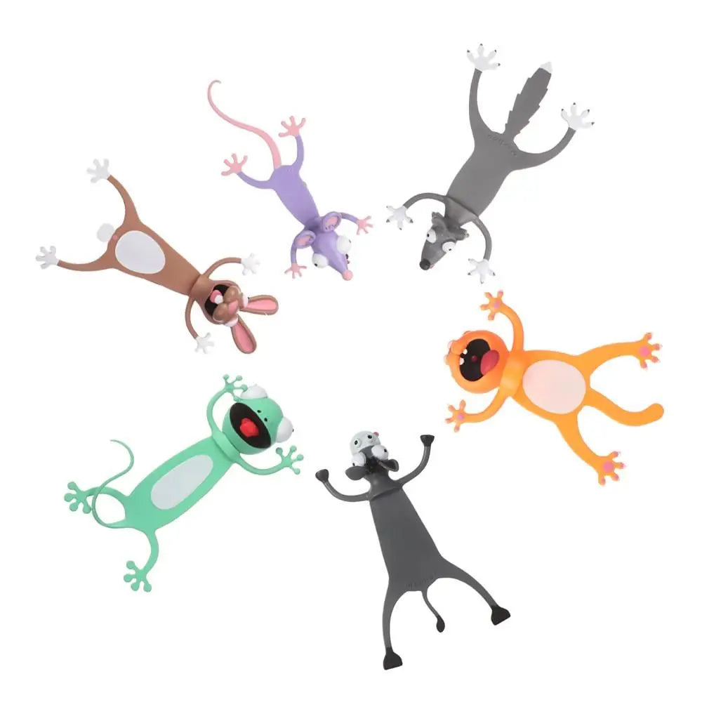Cartoon Animal PVC Bookmarks – Funny Gift Page Markers