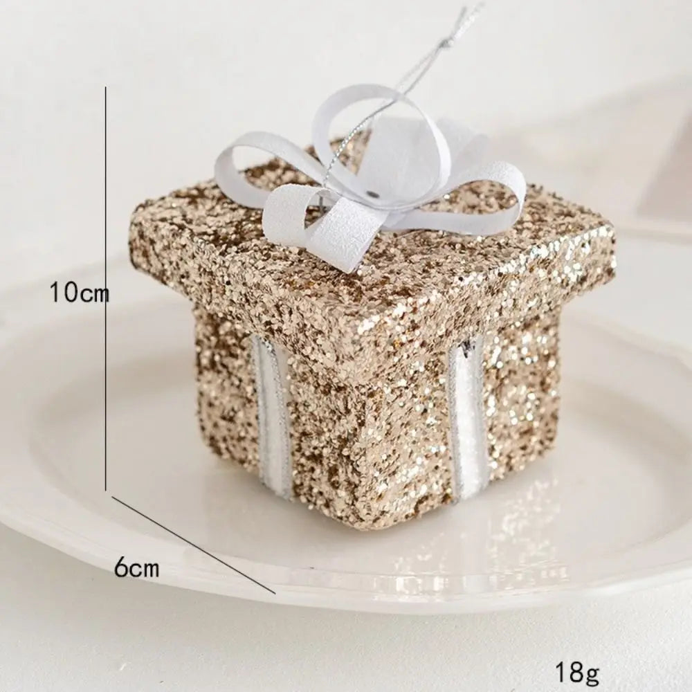 Sequin Foam Christmas Ball Ornaments 8cm – Gold & Silver Baubles