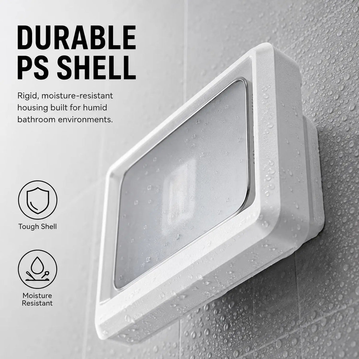 Waterproof Wall-Mount Phone Holder – No-Drill, 360° Rotation