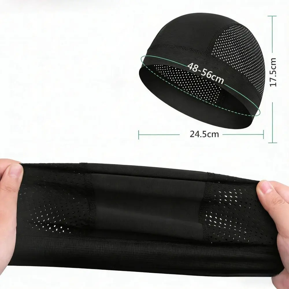 Breathable Mesh Cycling Cap – Skull Beanie Helmet Liner