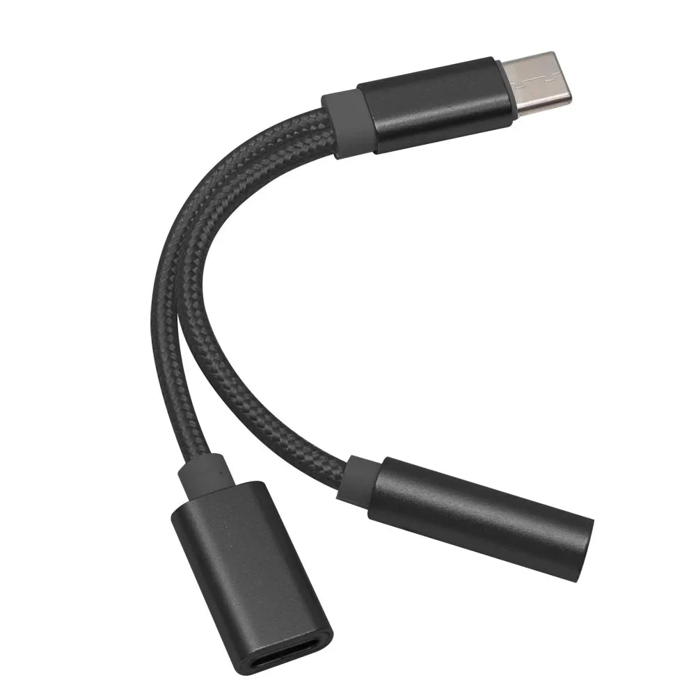 2-in-1 USB-C to 3.5mm Audio & Charging Adapter Cable