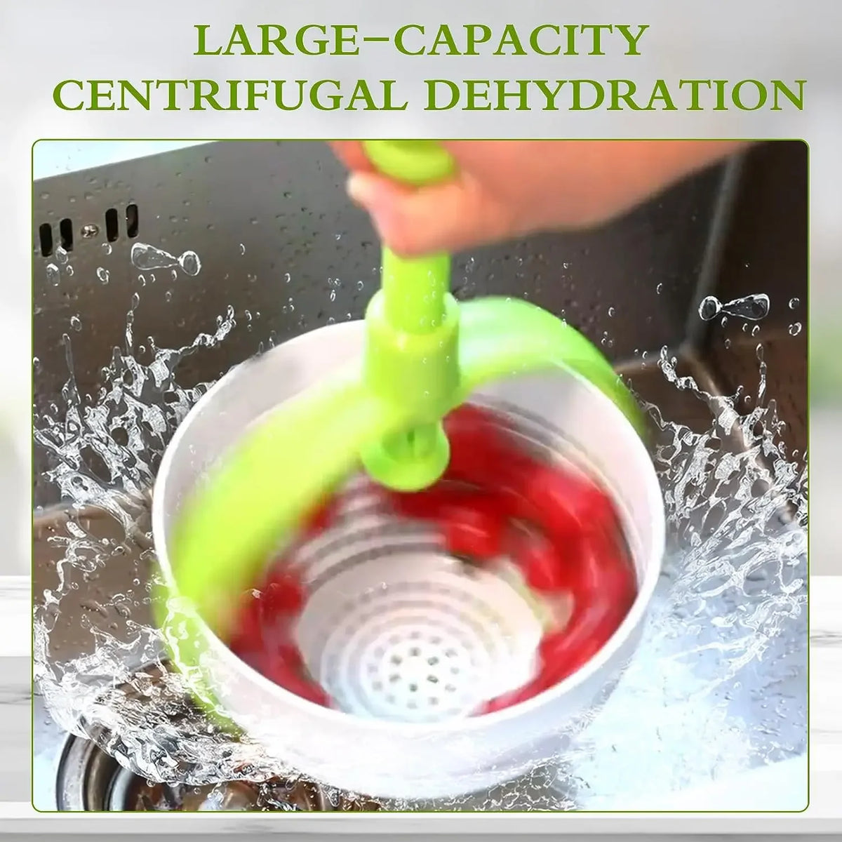Folding Salad Spinner & Vegetable Drainer Basket | Large Capacity