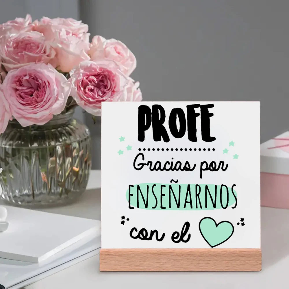 Spanish Ceramic Plaque Sign – Teacher & Graduation Gift Décor