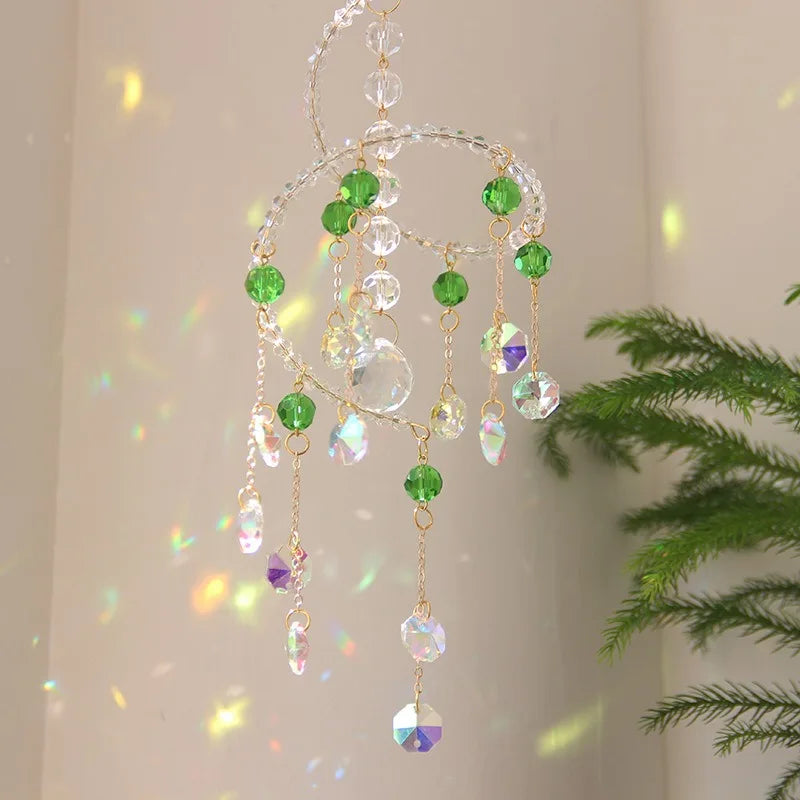 Spiral Crystal Sun Catcher – Colorful Rainbow Prism Decor