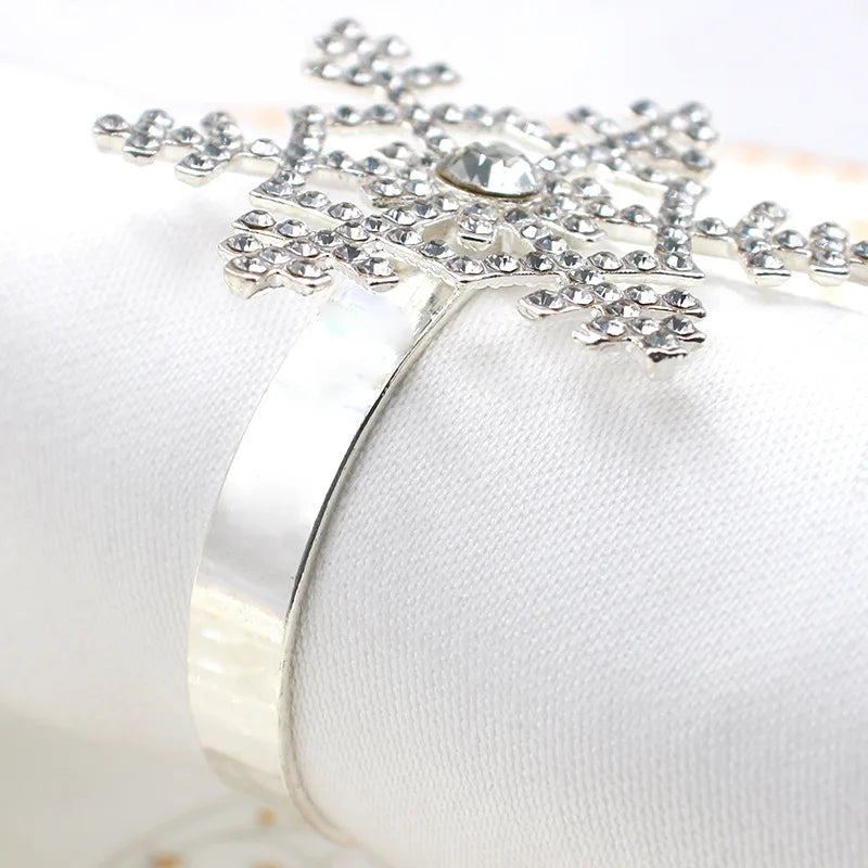 Christmas Snowflake Napkin Rings – Wedding & Party Table Decor