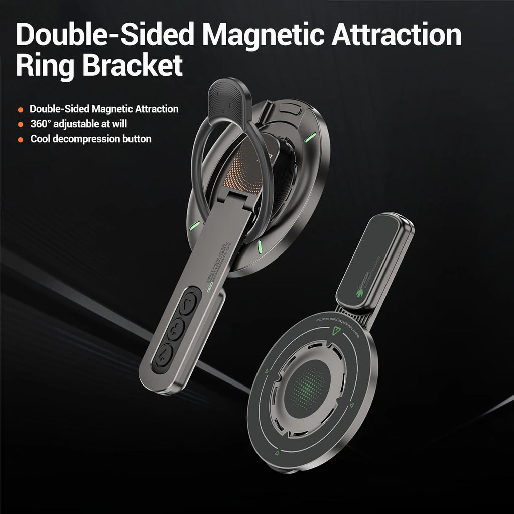 Double Magnetic Phone Ring Holder & Stand for MagSafe iPhone