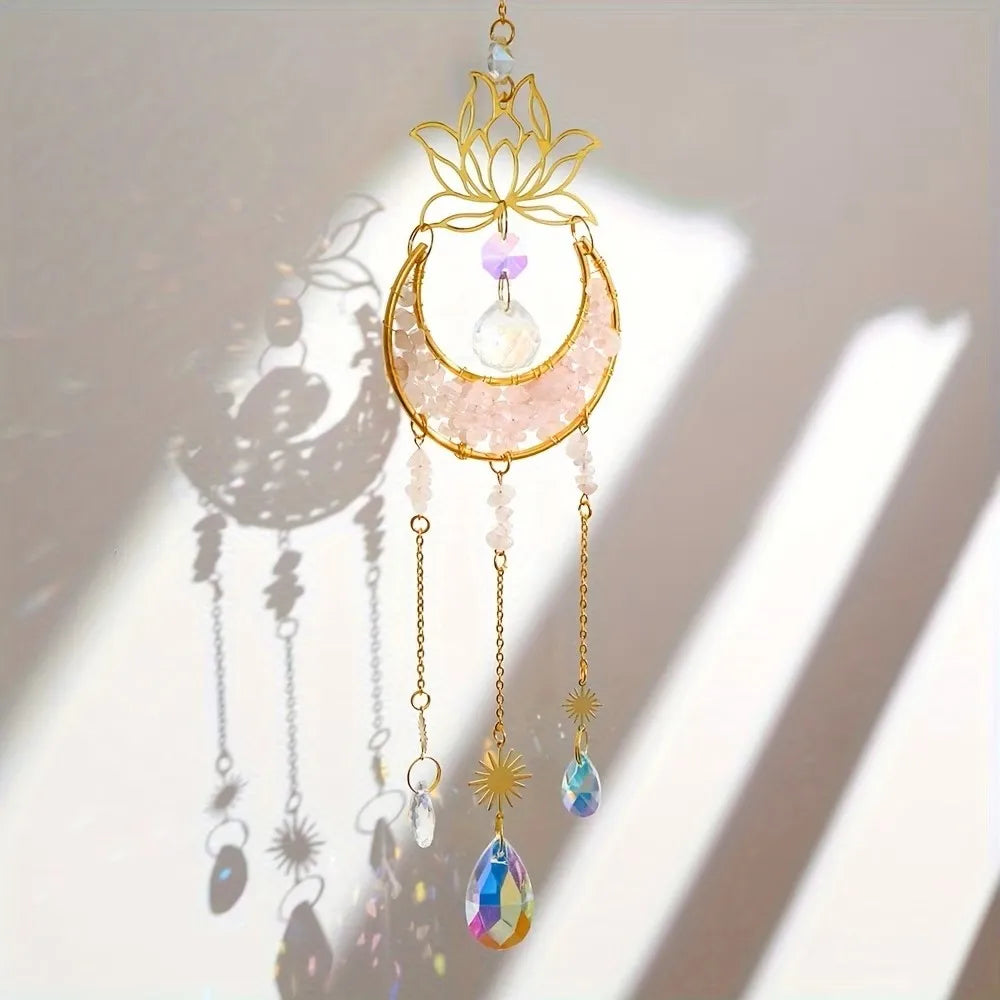 Hexagon Tree of Life Crystal Suncatcher | Rainbow Prism Decor