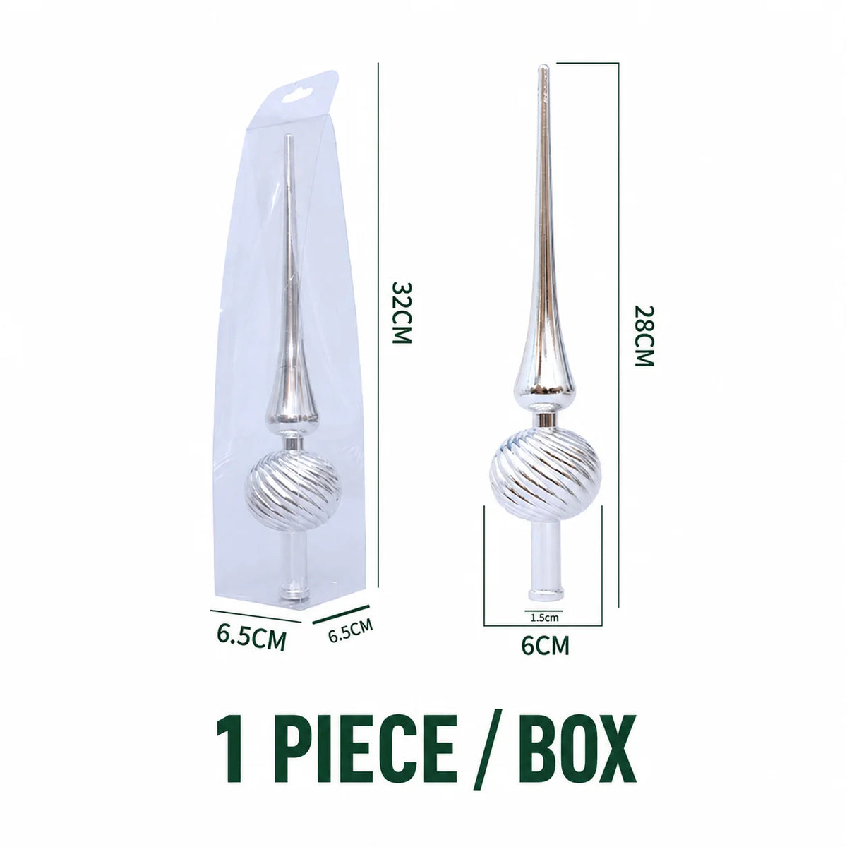 Plastic Christmas Tree Topper – Twisted Spire Holiday Decor