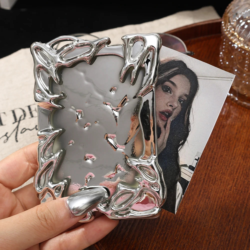 Silver Electroplated Kpop Photocard Sleeve Frame Protector