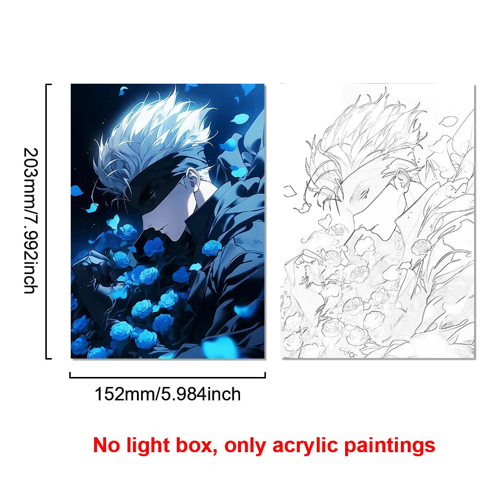 Satoru Gojo LED Light Frame – Jujutsu Kaisen Anime Decor