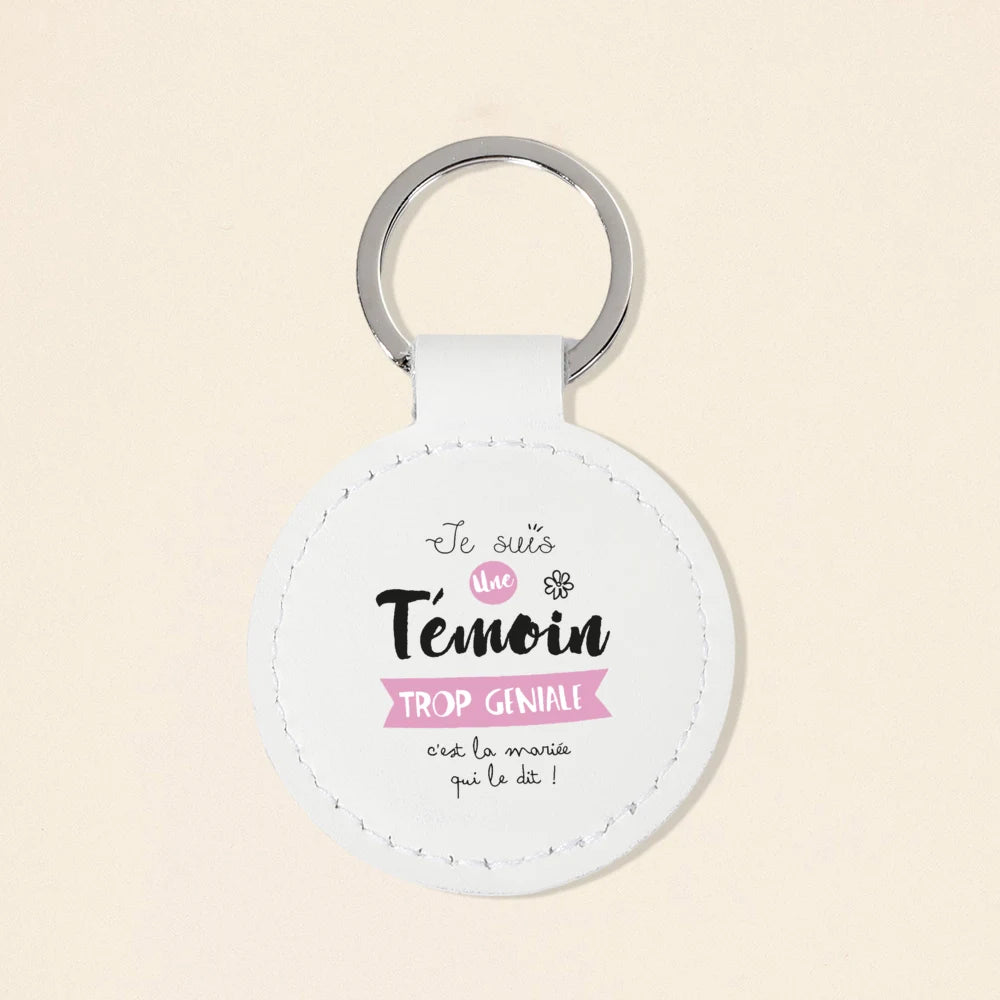 Wedding Witness Leather Keychain – Bridesmaid & Best Man Gift