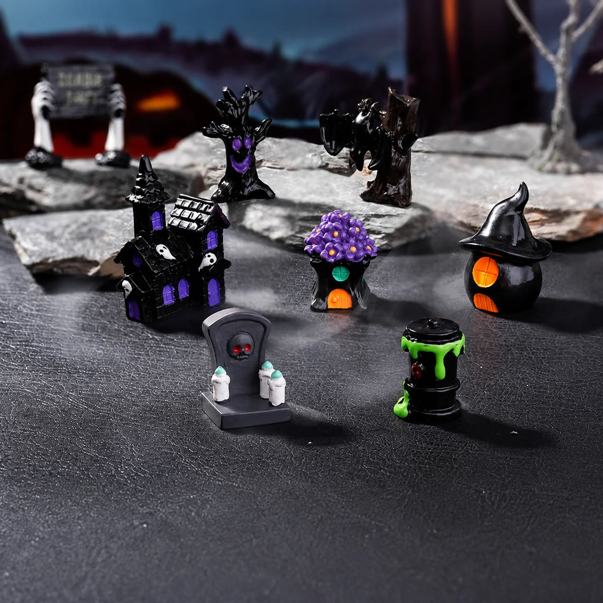 Resin Miniature Halloween Figurine | Desktop Holiday Décor