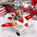 Iron Airplane Christmas Ornament – Hanging Aircraft Figurine