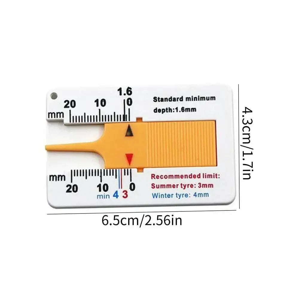 Tire Tread Depth Gauge – Pocket ABS Caliper 0–20mm