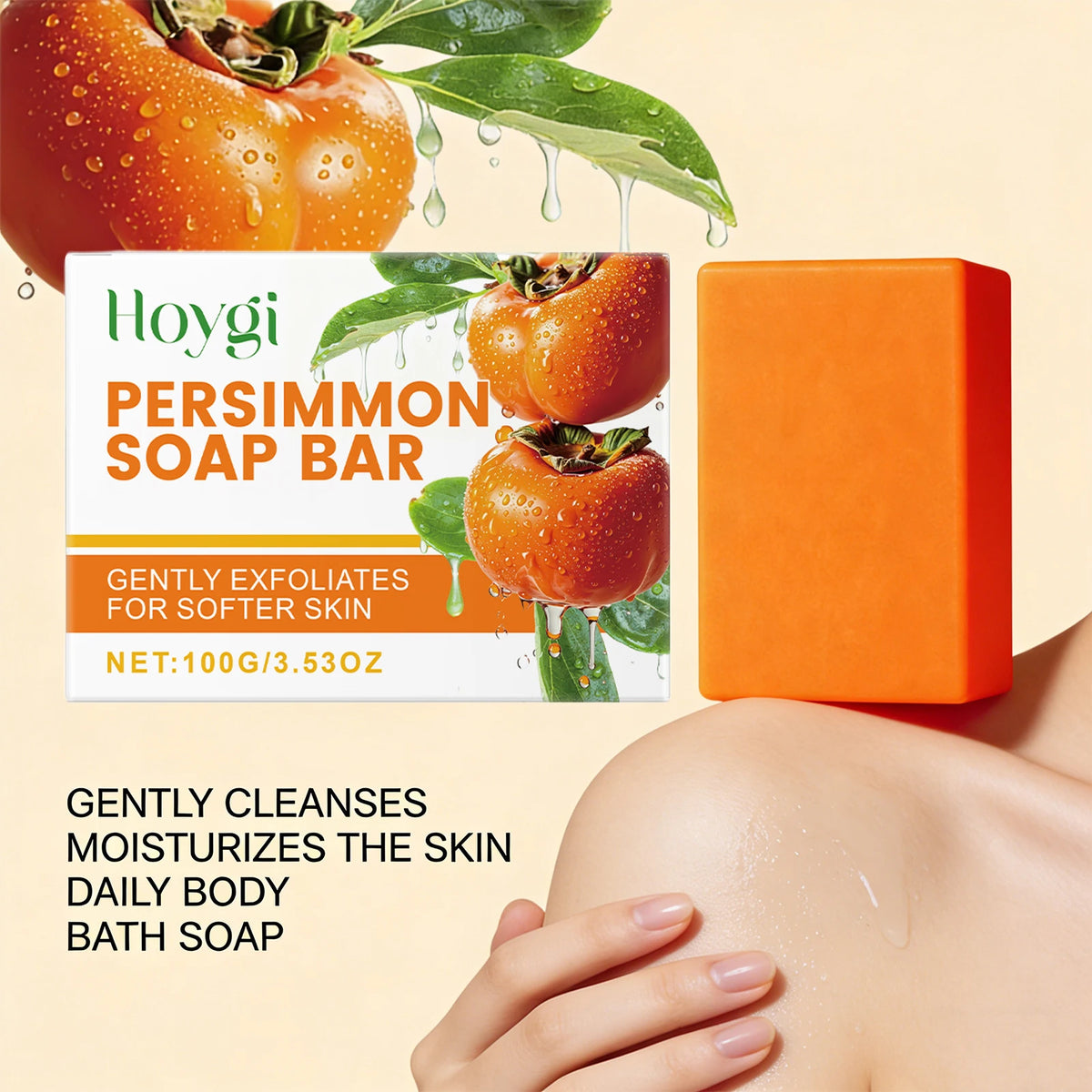 Hoygi Persimmon Soap Bar – Moisturizing & Cleansing 100g