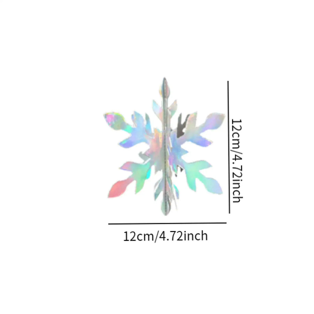 3D Paper Snowflake Christmas Ornaments Set of 12 – Multicolor