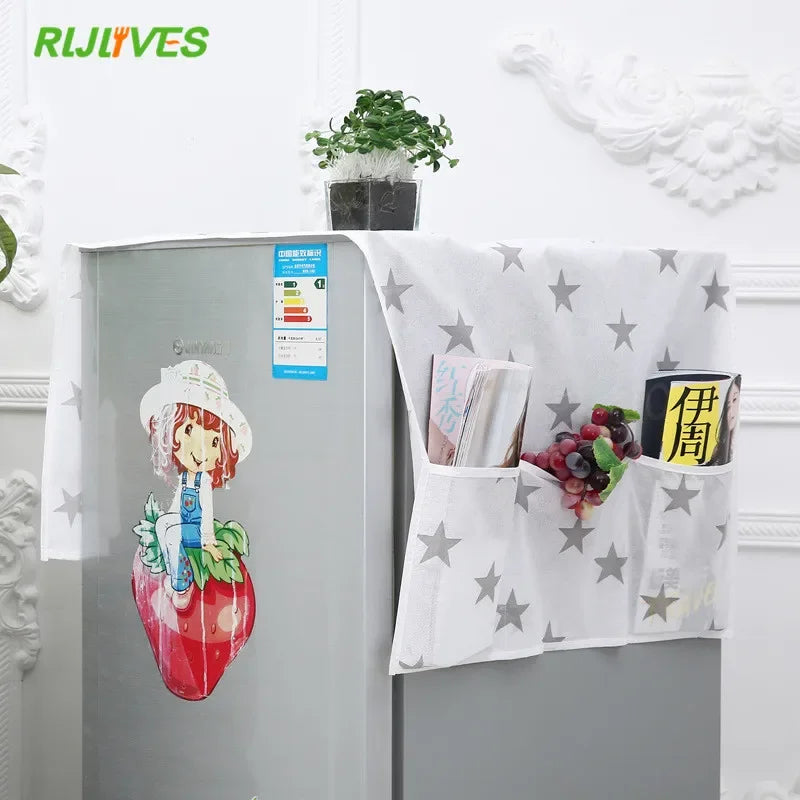 Refrigerator & Washing Machine Dust Cover with Pocket Storage