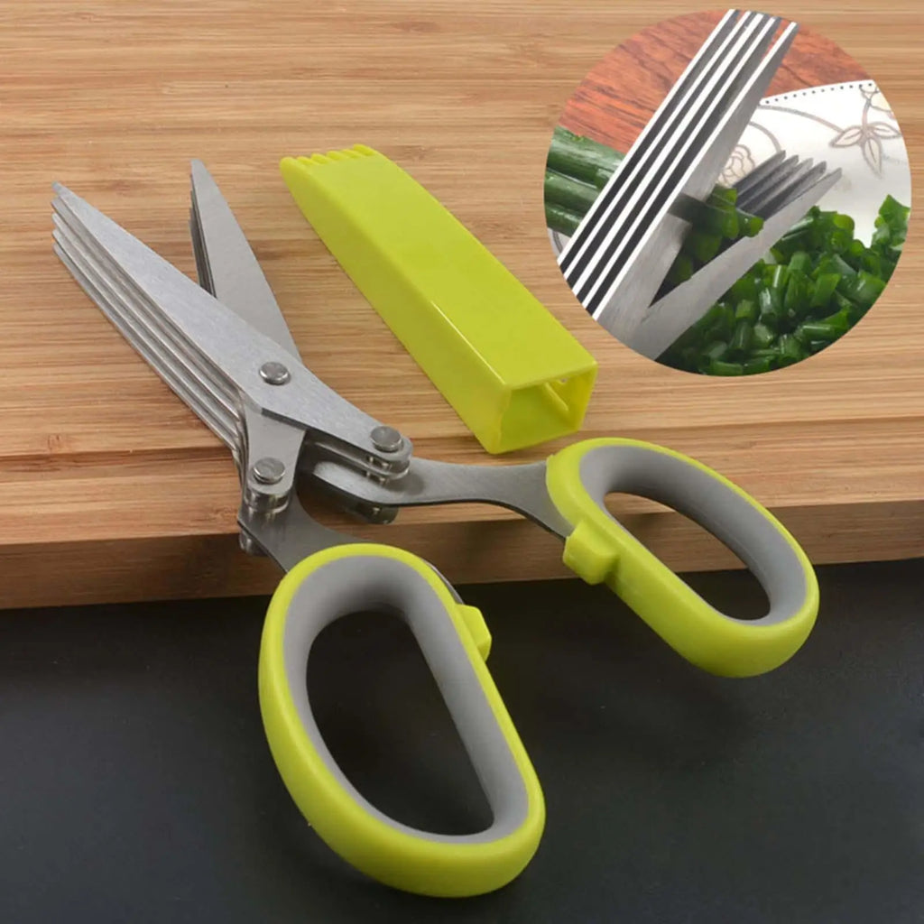 5-Blade Herb & Scallion Scissors | Multifunctional Kitchen Shears