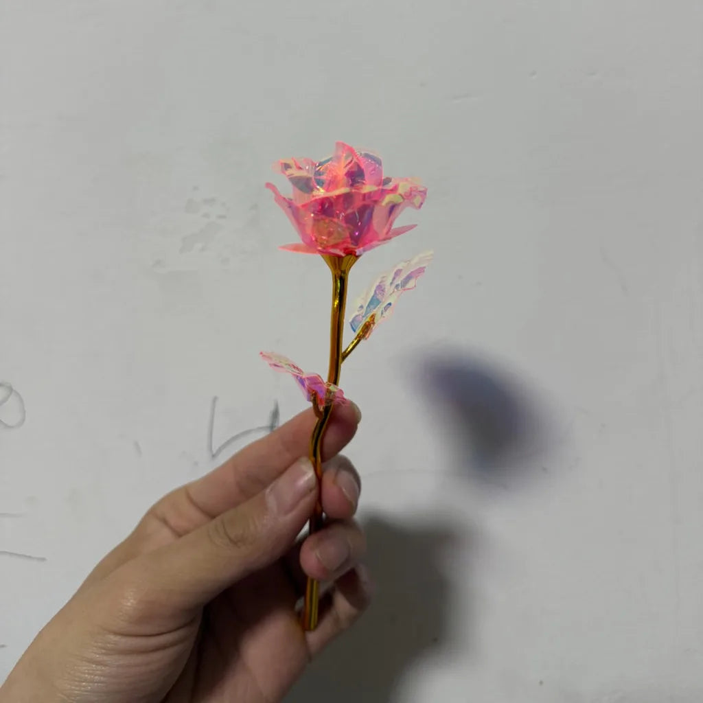 Transparent Artificial Rose | Plastic Decorative Flower