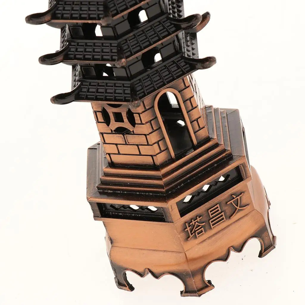 Wenchang Tower Zinc Alloy Pagoda Ornament | Chinese Decor