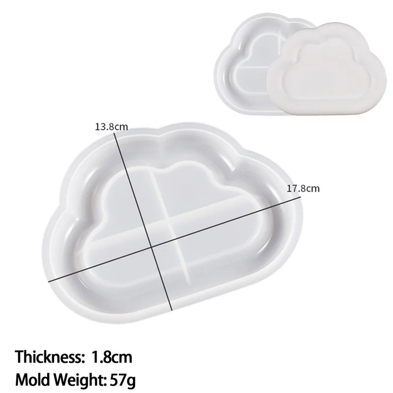 Silicone Mold DIY Resin Plaster Candle Tray – Flower Heart Shape