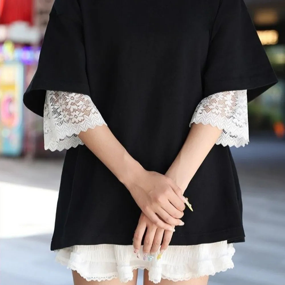 Women's Lace Arm Sleeves – Elastic Decorative Cuffs, 1 Pair