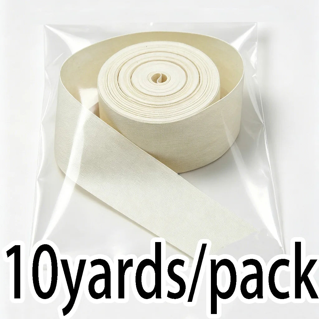 Beige Cotton Ribbon 10 Yards/Roll – Gift & Craft Trim