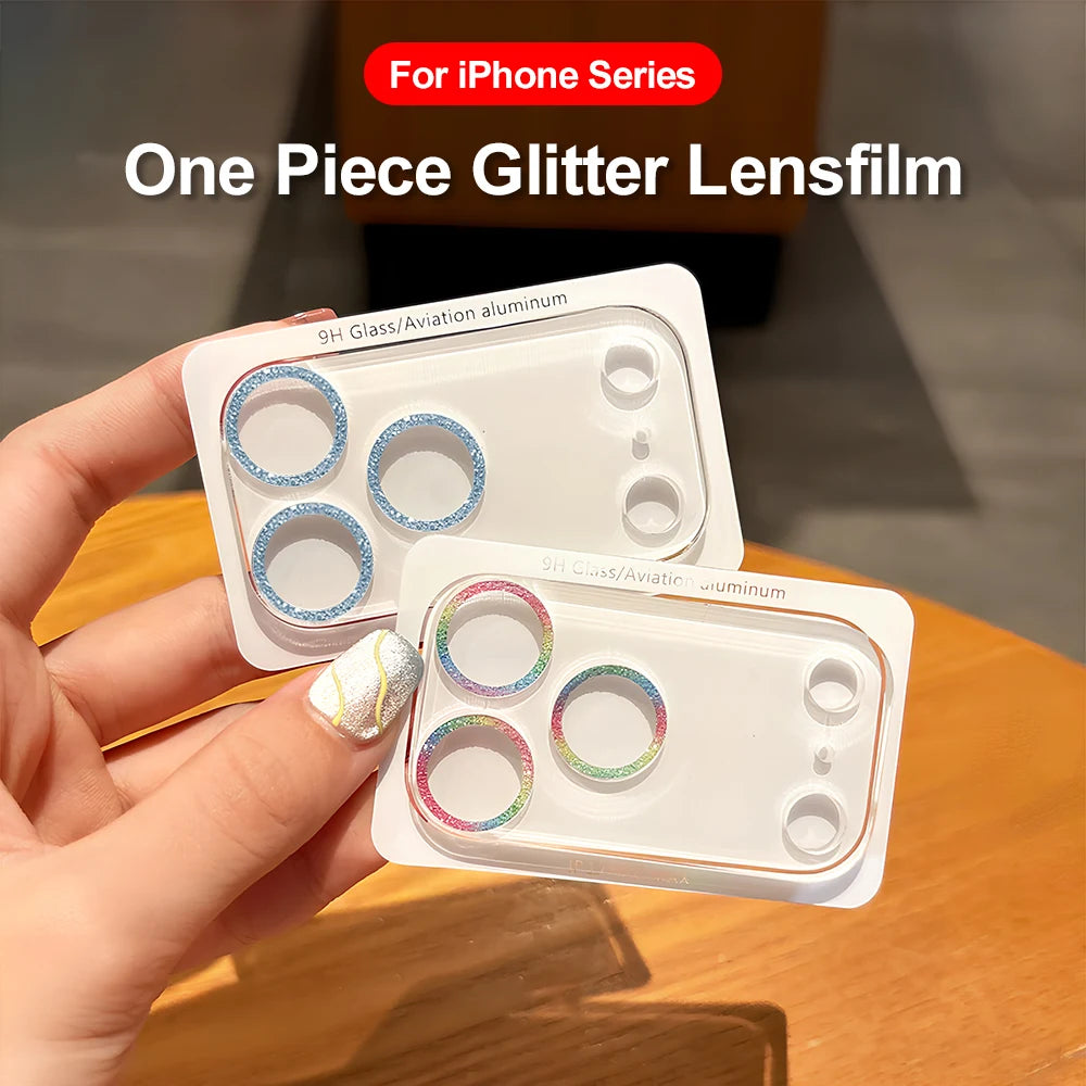 Bling Glitter Camera Lens Protector for iPhone 11–17 Pro Max