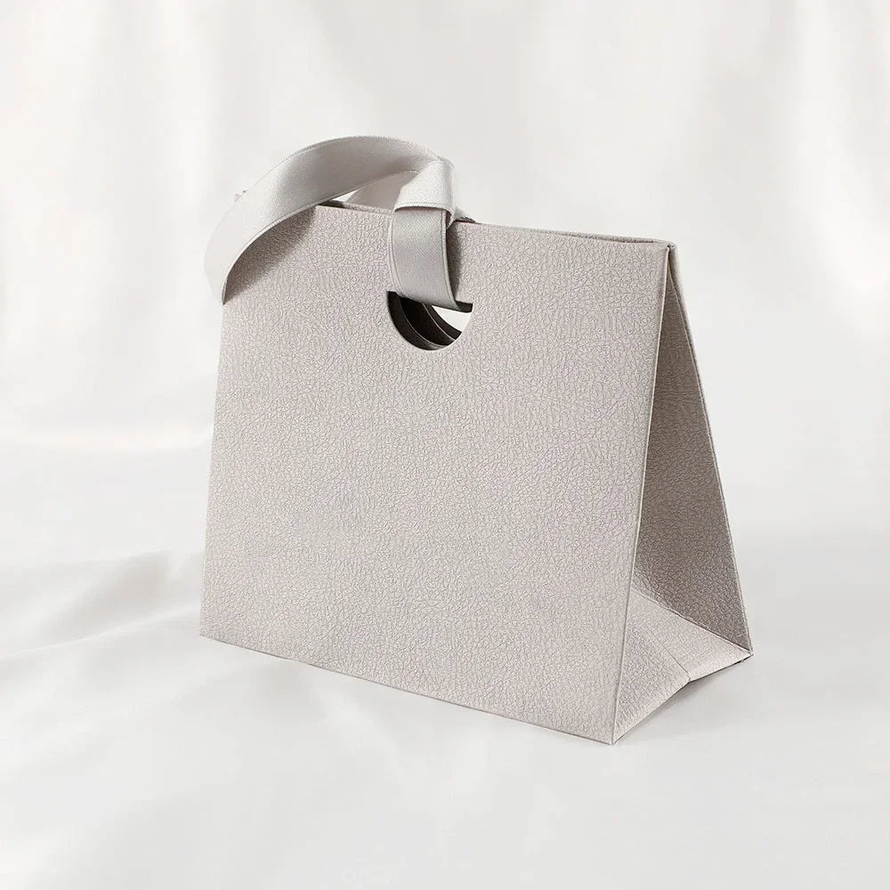 Jewelry Gift Paper Tote Bag with Ribbon | Elegant Packaging