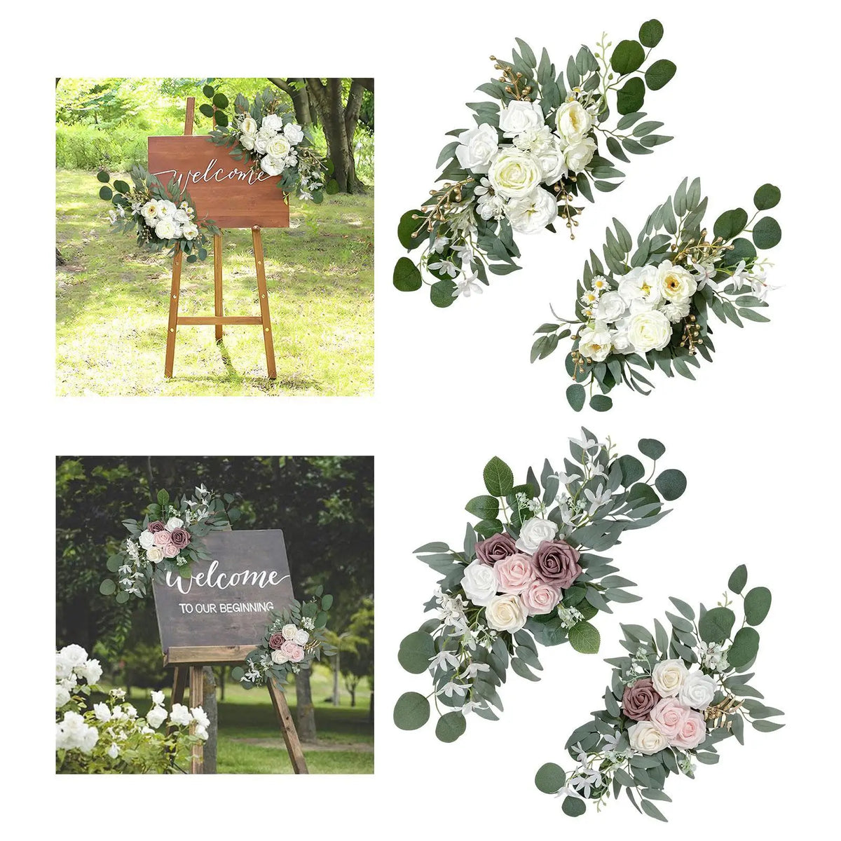 Silk Artificial Flower Garland – Wedding Arch & Décor Set