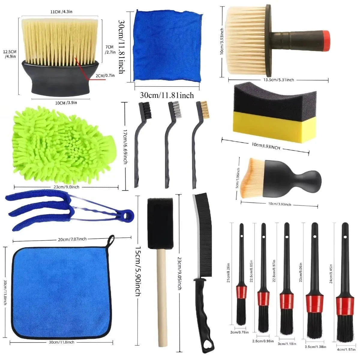 Car Wash Cleaning Tool Set – Sponges, Mitts & Brushes