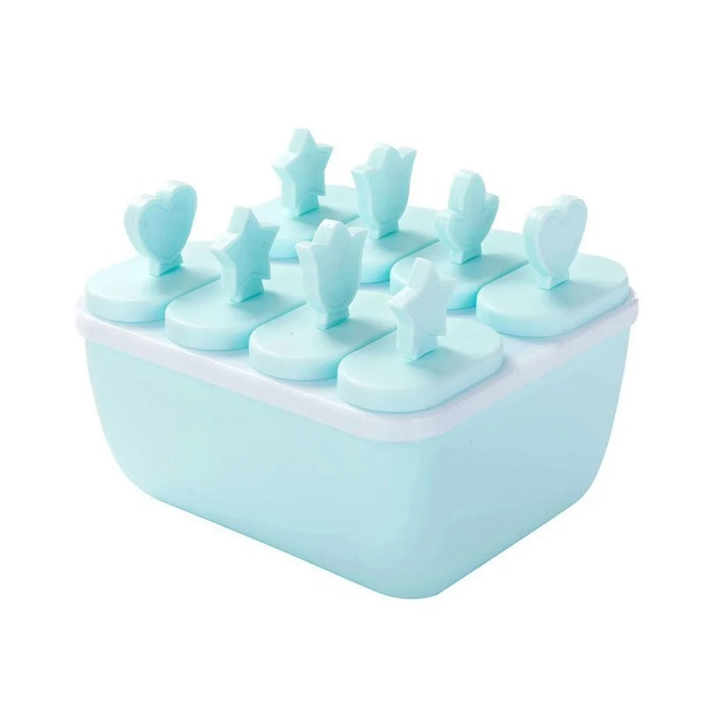 Reusable Popsicle Mold with Lid – 4 Cavities & 8 Sticks