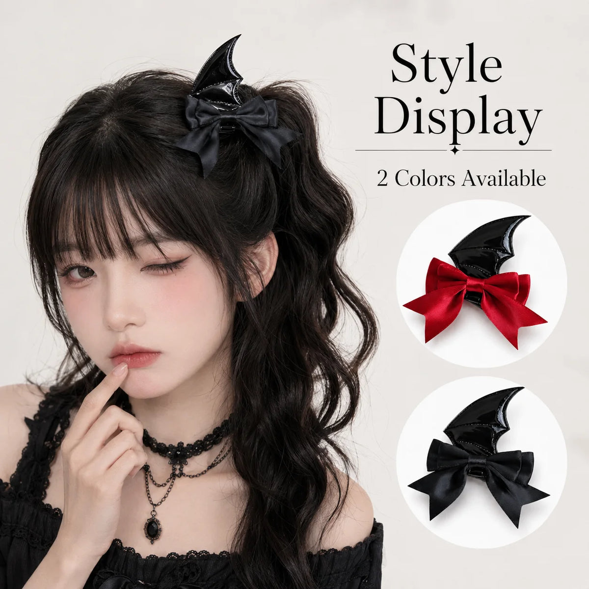Devil Bat Wings Hair Clip – Gothic Lolita Halloween Hairpiece
